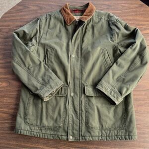 Vintage Barn Chore Jacket Green - Large - Cotton and Corduroy